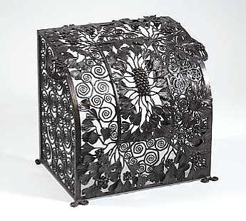 Brandt firescreen with Ginkgo leaf design