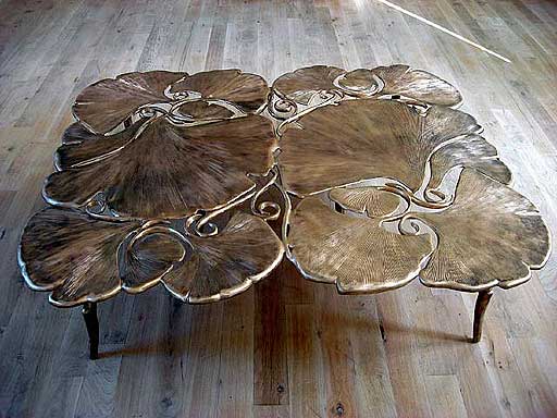 Ginkgo Table basse carr�e by Claude Lalanne