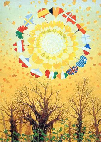 Grenzenloses Utopia (painting  � Atsuko Kato)