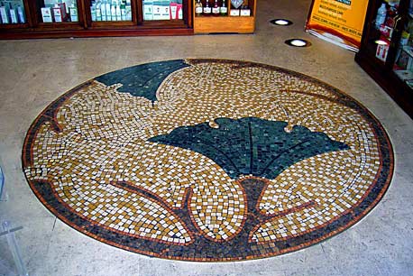 Mosaico Pharmacie du Ginkgo, Nancy (foto Cor Kwant)