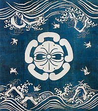 cloth with family crest